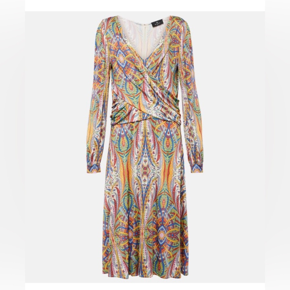 Etro Multicolor Printed Wrap Dress